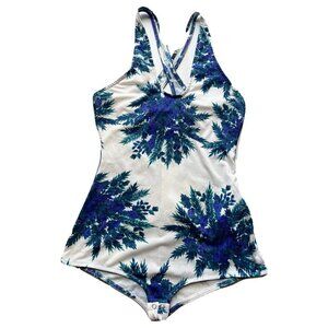 Somedays Lovin Womens Ryder Floral Jersey Cross Back Bodysuit Size S